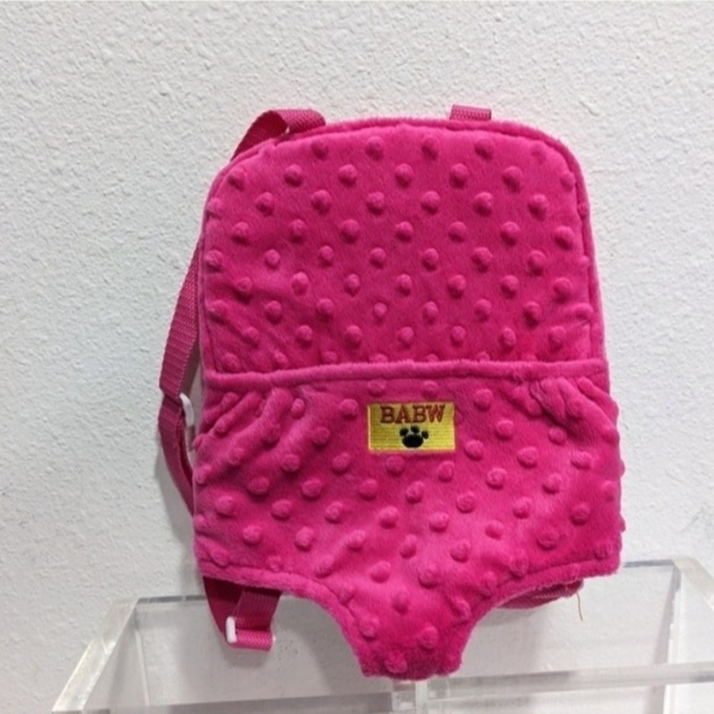 Build A Bear Pink Backpack Carrier with Adjustable Straps